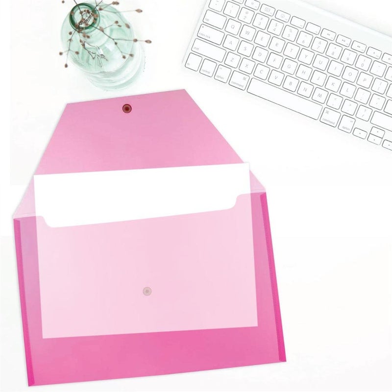 JAM Paper أظرف بلاستيكية من JAM PAPER مع إغلاق بالضغط - كتيب قانوني - 9 3/4 × 14 1/2 - وردي فوشيا - 12/عبوة - Image 4